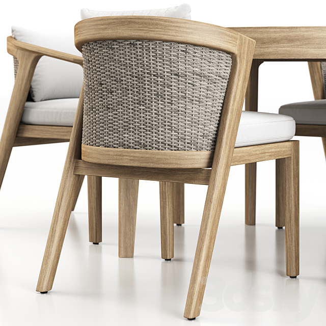 MALTA TEAK DINING SET 3DSMax File - thumbnail 5