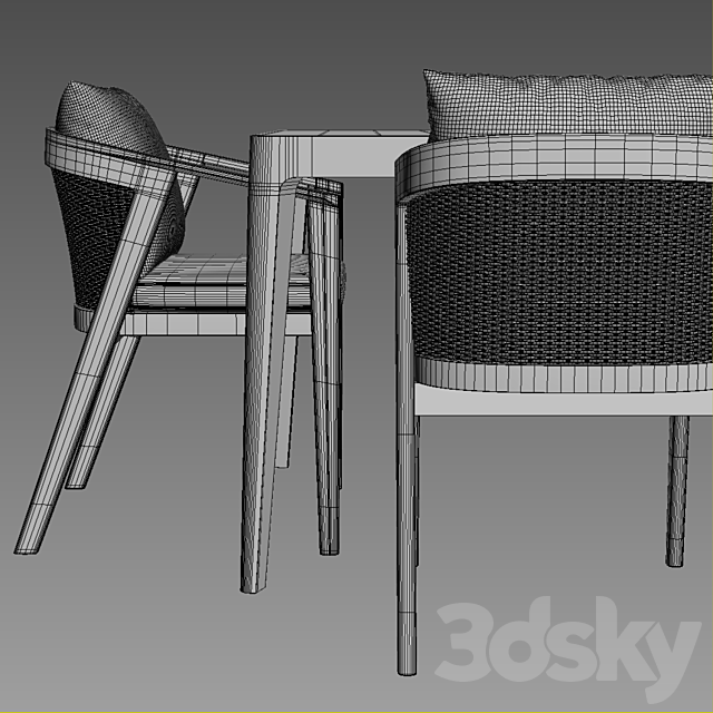 MALTA TEAK TABLE 3DSMax File - thumbnail 2