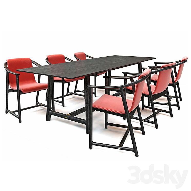 Mandarin_Dining_Set 3DS Max - thumbnail 1