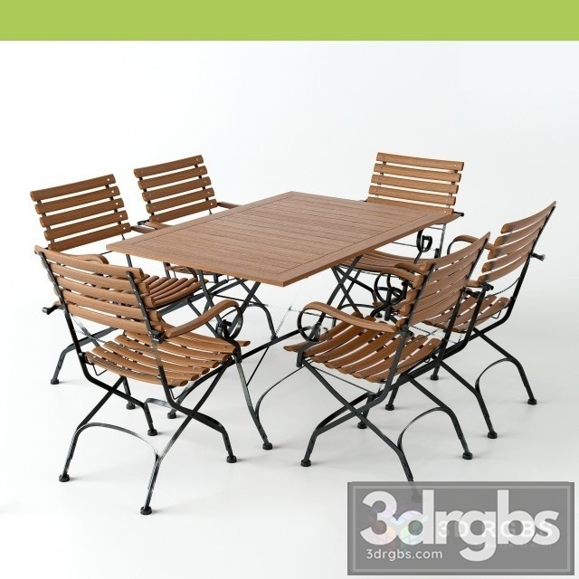 MBM Brazil Table and Chair 3dsmax Download - thumbnail 1