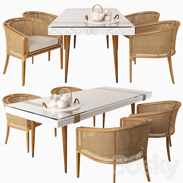 Mcguire dining set 3DSMax File - thumbnail 1