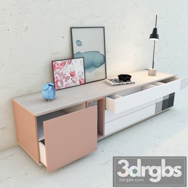 MDF Rose Sideboard 3dsmax Download - thumbnail 1