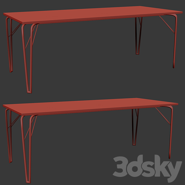 Melange Dining Table Set 3DSMax File - thumbnail 3