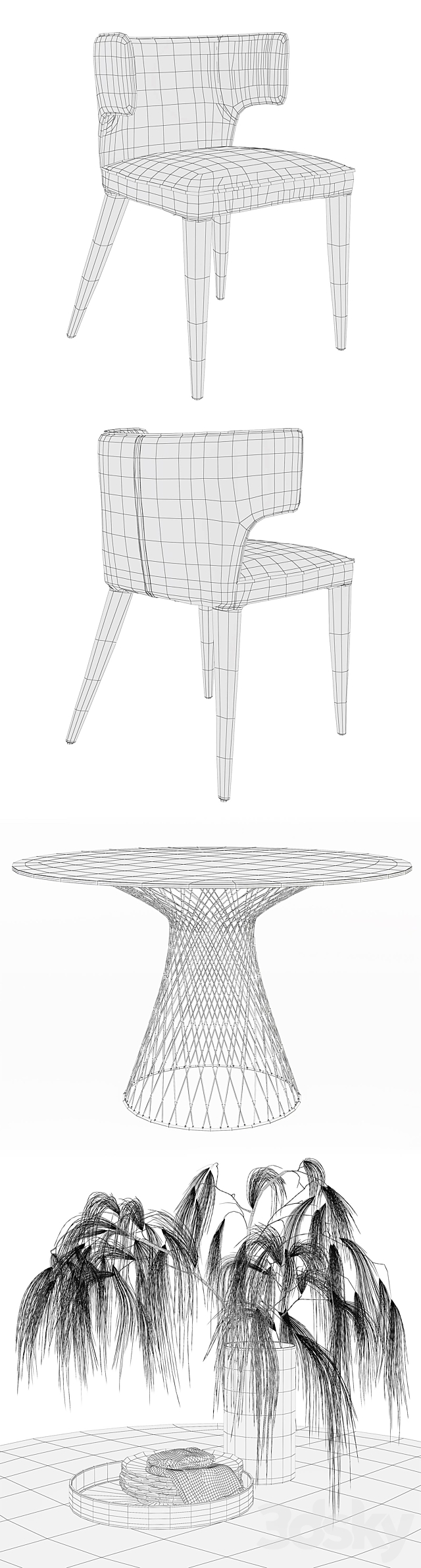 Melrose Chair 3DS Max Model - thumbnail 3