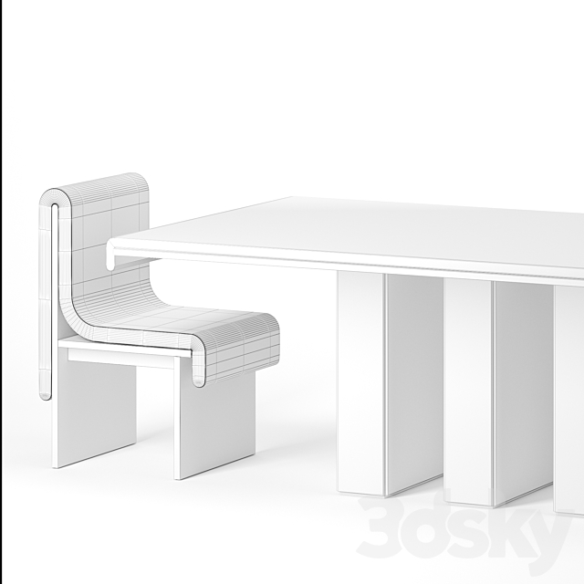 Melt Dining Table by Bower studio 3DSMax File - thumbnail 2