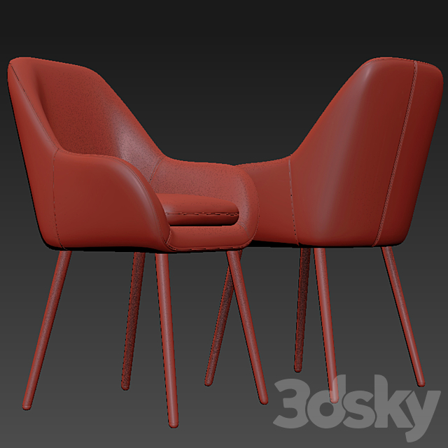 Memphis dining chair set 3DSMax File - thumbnail 2