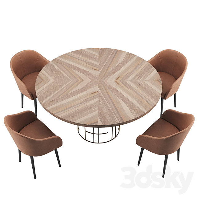 MERCY table + chairs LILI by LASKASAS 3DSMax File - thumbnail 2