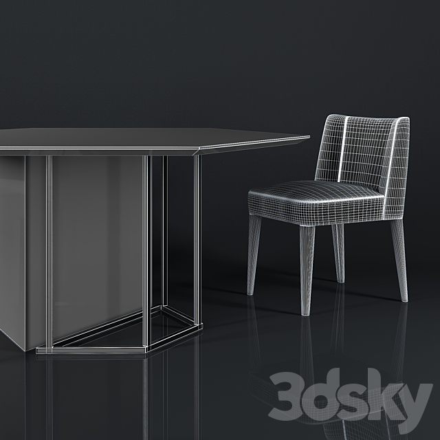 Meridiani Dining 2 3DSMax File - thumbnail 3