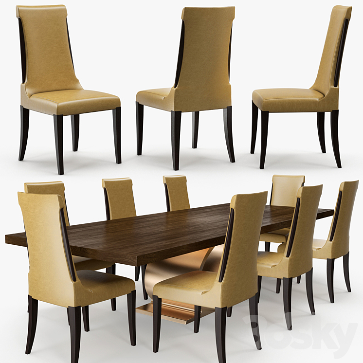 Michael Berman – Noji dining chair 3DS Max - thumbnail 1