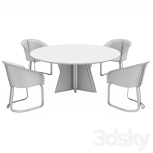 Milano round table 3DSMax File - thumbnail 5