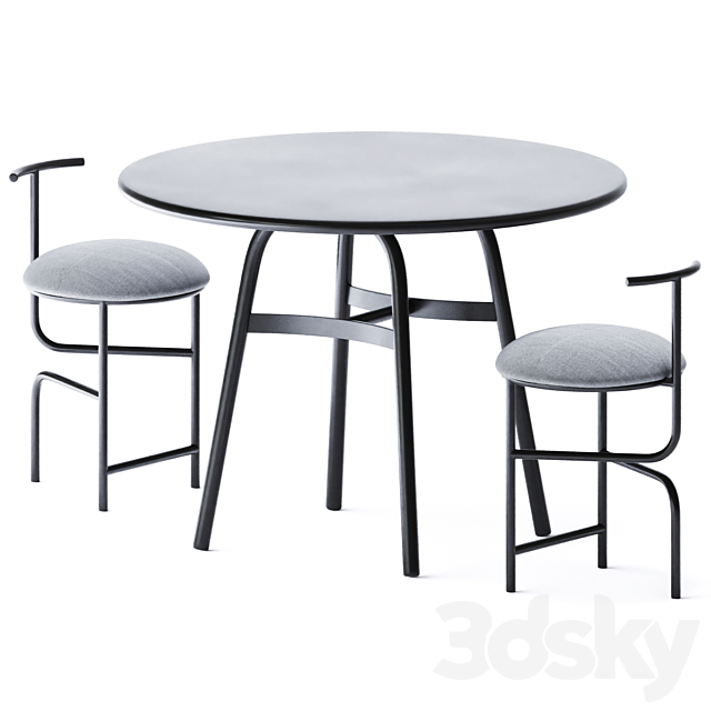 Ming Aluminum Dining Table by Stellar Works 3DSMax File - thumbnail 2