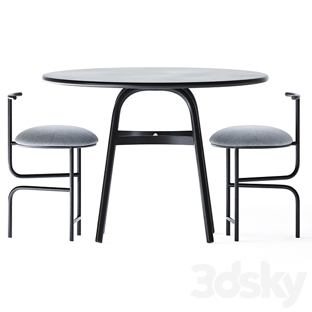 Ming Aluminum Dining Table by Stellar Works 3DSMax File - thumbnail 3