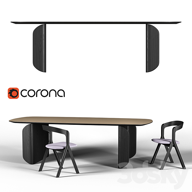 Miniforms BARRY | Table 3DSMax File - thumbnail 1