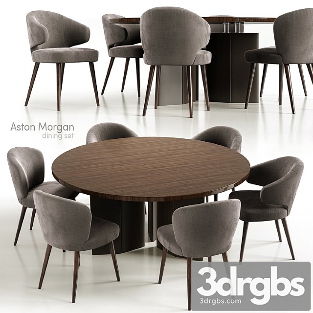 Minotti aston morgan dining set 2 3dsmax Download - thumbnail 1