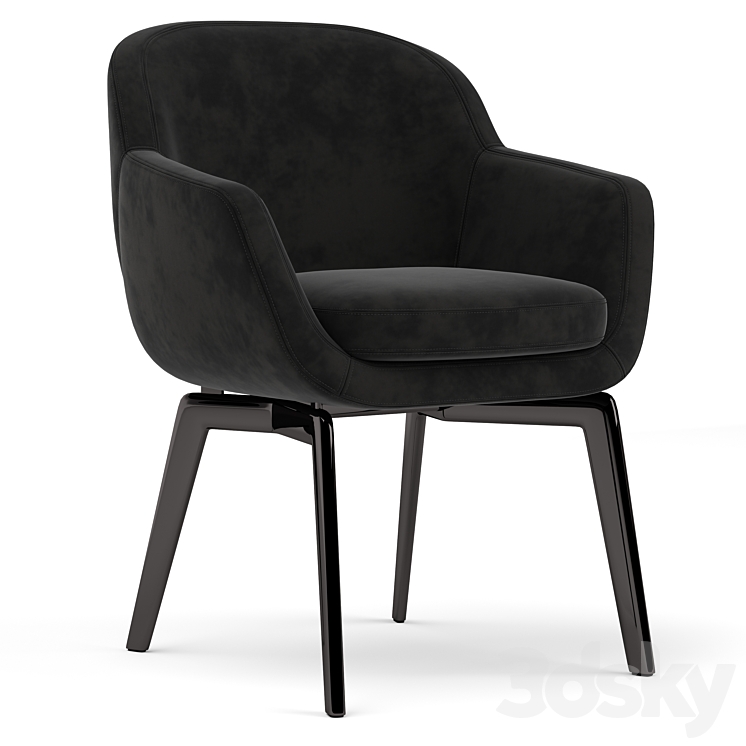 Minotti Belt chair and Marvin table 3DS Max - thumbnail 2