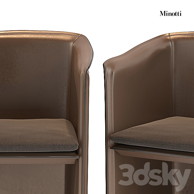 minotti case hair + van dyck table 3DS Max Model - thumbnail 2