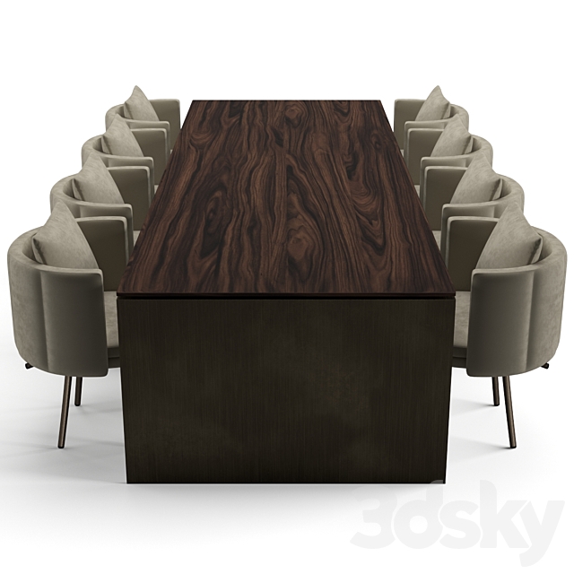 Minotti dinning set 3DSMax File - thumbnail 3