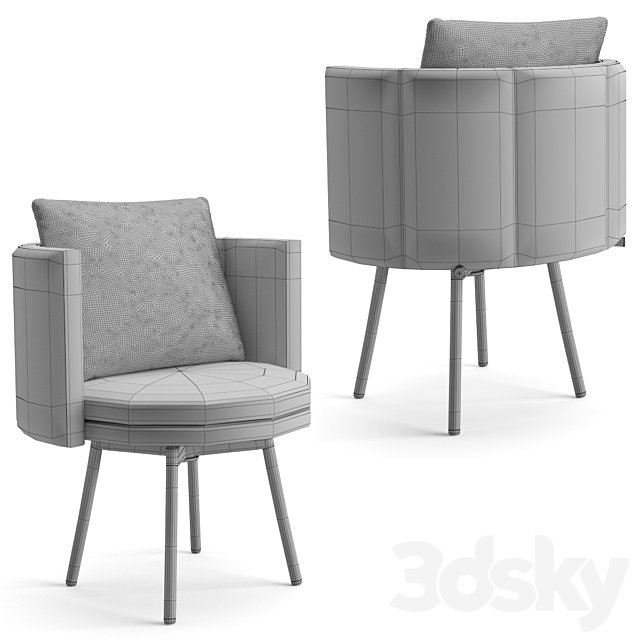 Minotti dinning set 3DSMax File - thumbnail 6