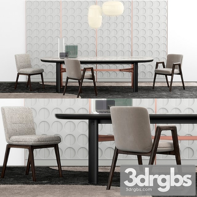 Minotti lance set 02 2 3dsmax Download - thumbnail 1