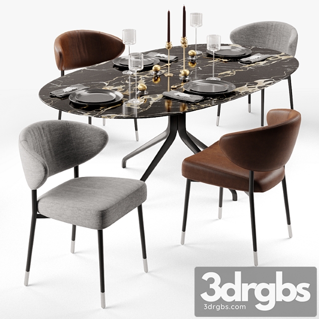 Minotti mills and claydon table 2 3dsmax Download - thumbnail 1