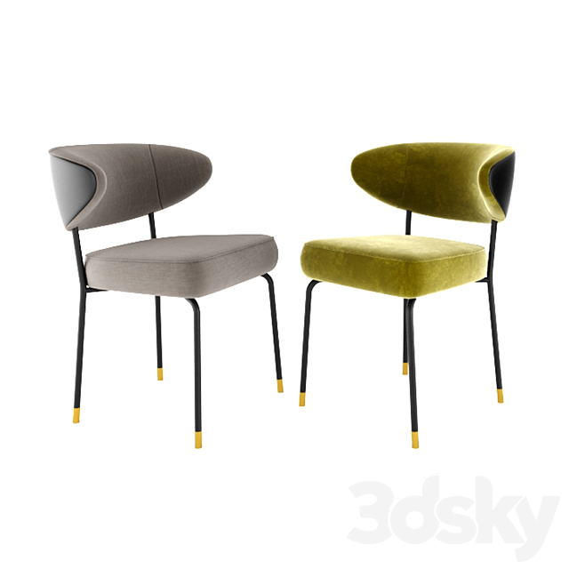 Minotti Mills Low Chair With Round Table 3DSMax File - thumbnail 2