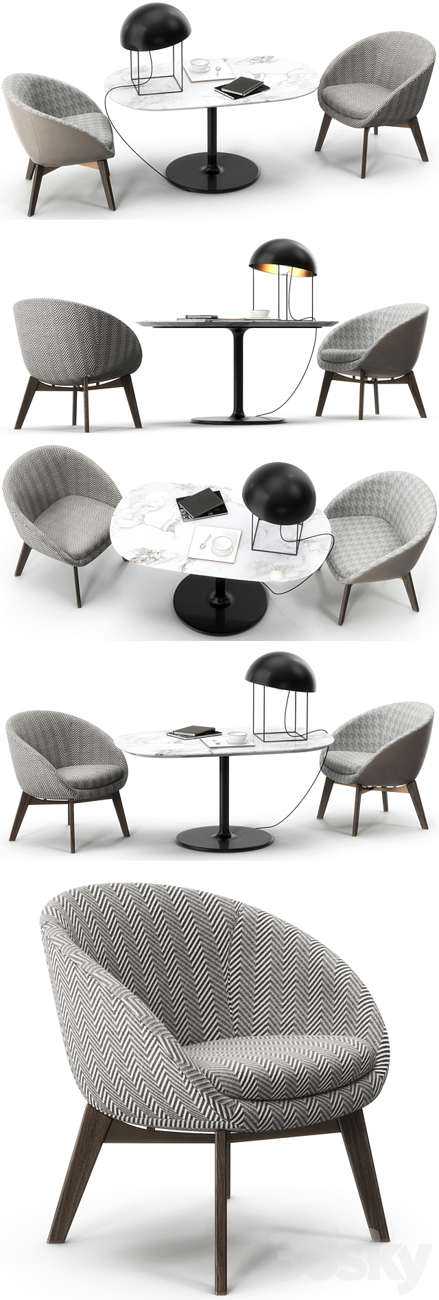 Minotti Russel set 3DSMax File - thumbnail 2