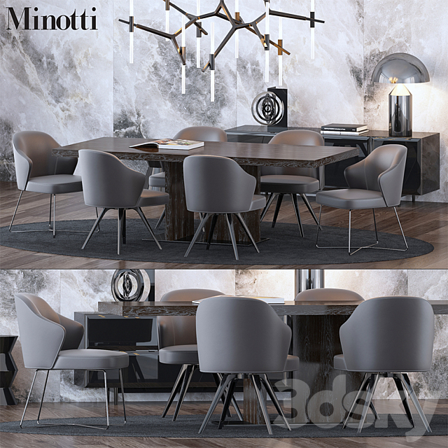 Minotti Set 2 3DSMax File - thumbnail 1