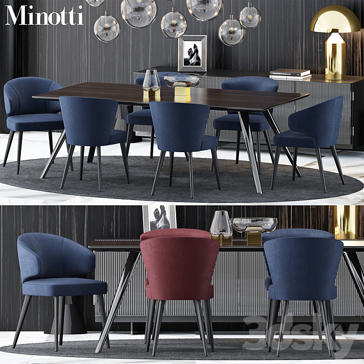 Minotti Set 3DS Max - thumbnail 1