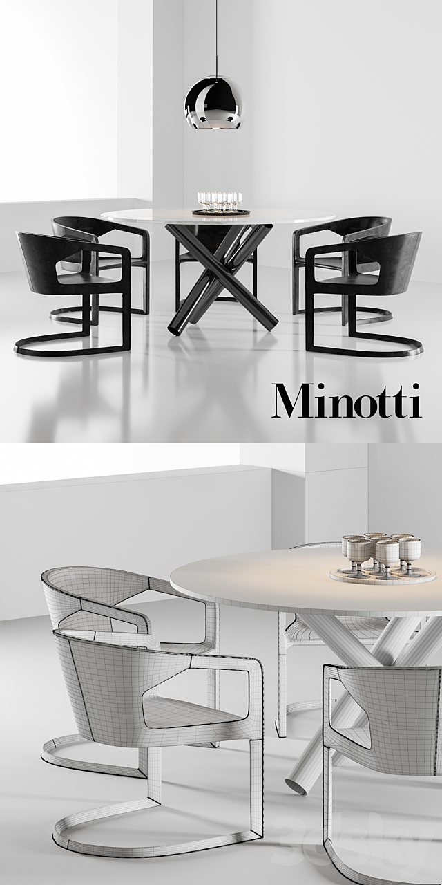 Minotti set 3DSMax File - thumbnail 2