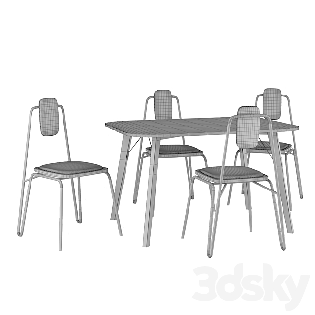 MIO Chair and MONI Table 3DSMax File - thumbnail 2