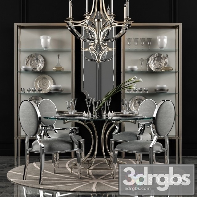 Miramont Round Dining Table 3dsmax Download - thumbnail 1