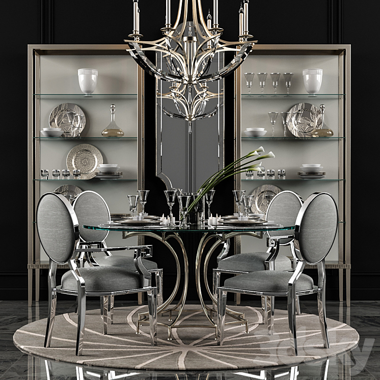 Miramont Round Dining Table (Bernhardt) 3DS Max - thumbnail 1