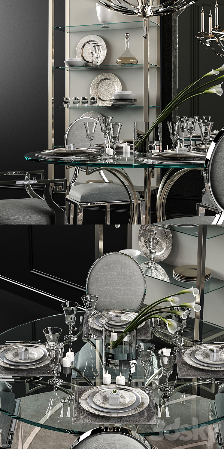 Miramont Round Dining Table (Bernhardt) 3DS Max - thumbnail 2