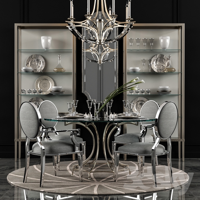 Miramont Round Dining Table (Bernhardt) 3DS Max - thumbnail 3