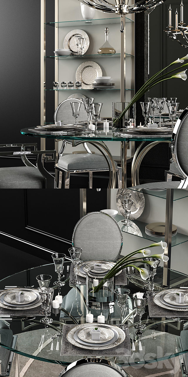 Miramont Round Dining Table (Bernhardt) 3DSMax File - thumbnail 2