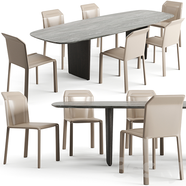 MisuraEmme Dining Ala Table And Brera Chair 3DSMax File - thumbnail 1