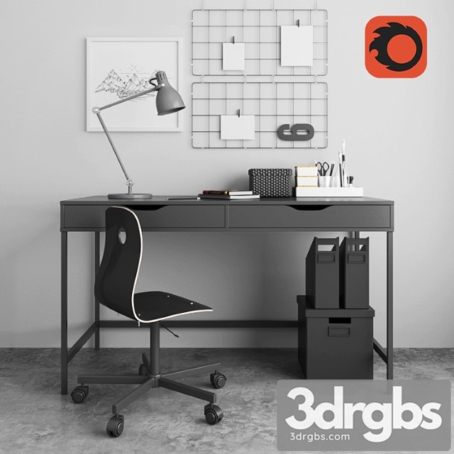 Model ikea workspace 2 3dsmax Download - thumbnail 1