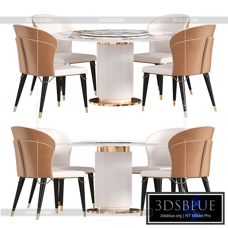 Modern Dining Chair Povison 3DS Max - thumbnail 3