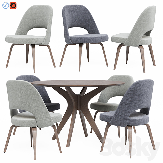 Modern Dining Set 11 3DSMax File - thumbnail 1