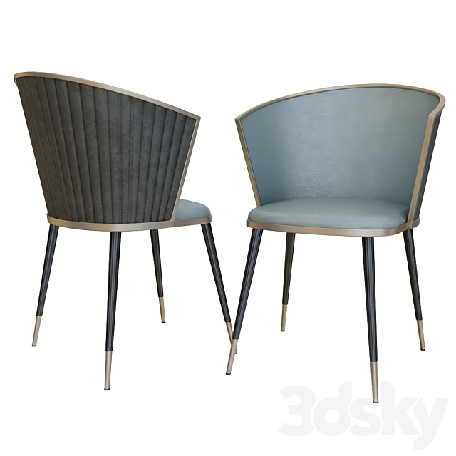 modern dining table chair 2 3DSMax File - thumbnail 2