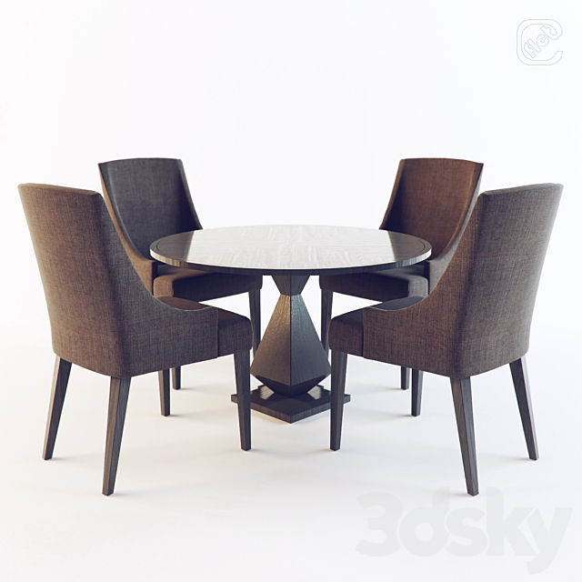 Modern Table and Chair 3DSMax File - thumbnail 1