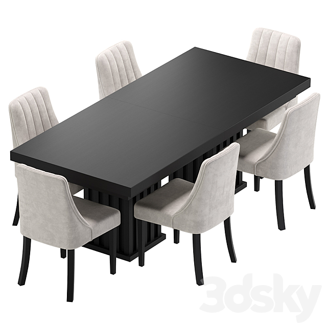 Modern Table and Chair Kongsberg 3DSMax File - thumbnail 4