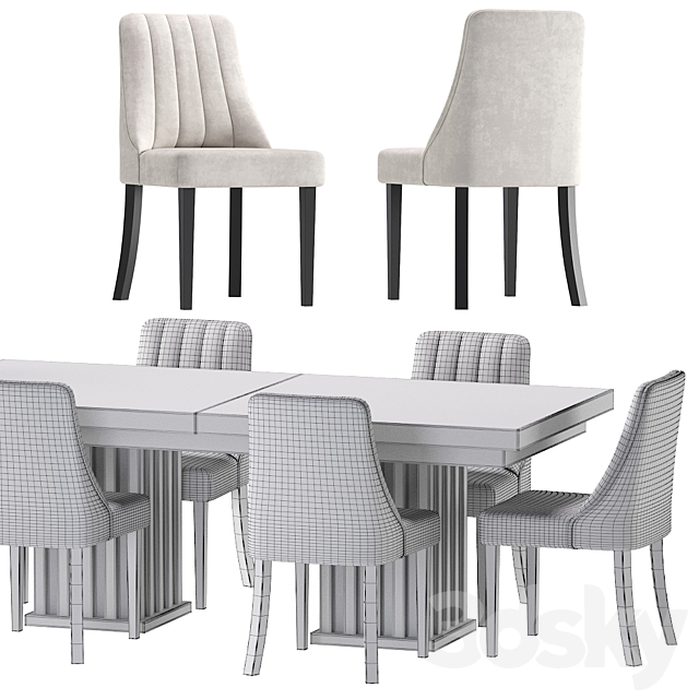 Modern Table and Chair Kongsberg 3DSMax File - thumbnail 5