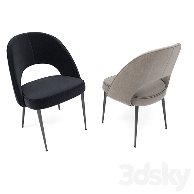 Modrest Gloria Modern Chair And Round Table 3DSMax File - thumbnail 2