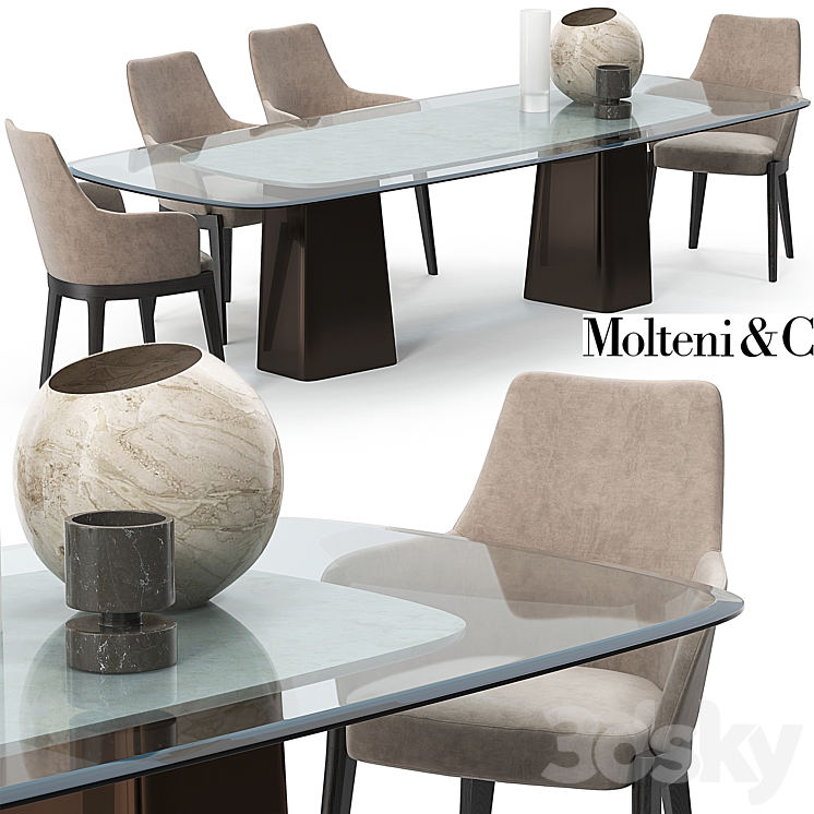 Molteni mayfair set 3DS Max - thumbnail 1