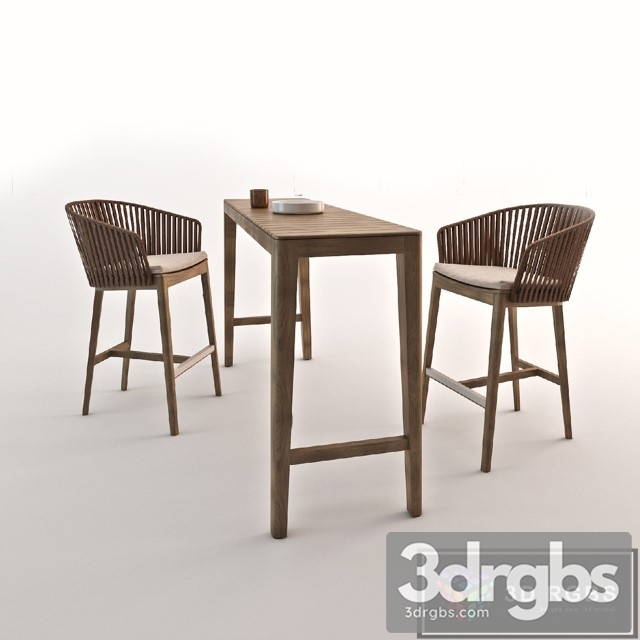 Mood Bar Chair Table 3dsmax Download - thumbnail 1