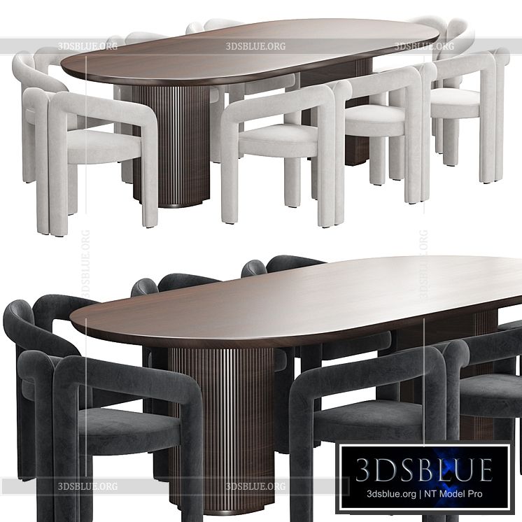 Moon Dining Table 3DS Max - thumbnail 3