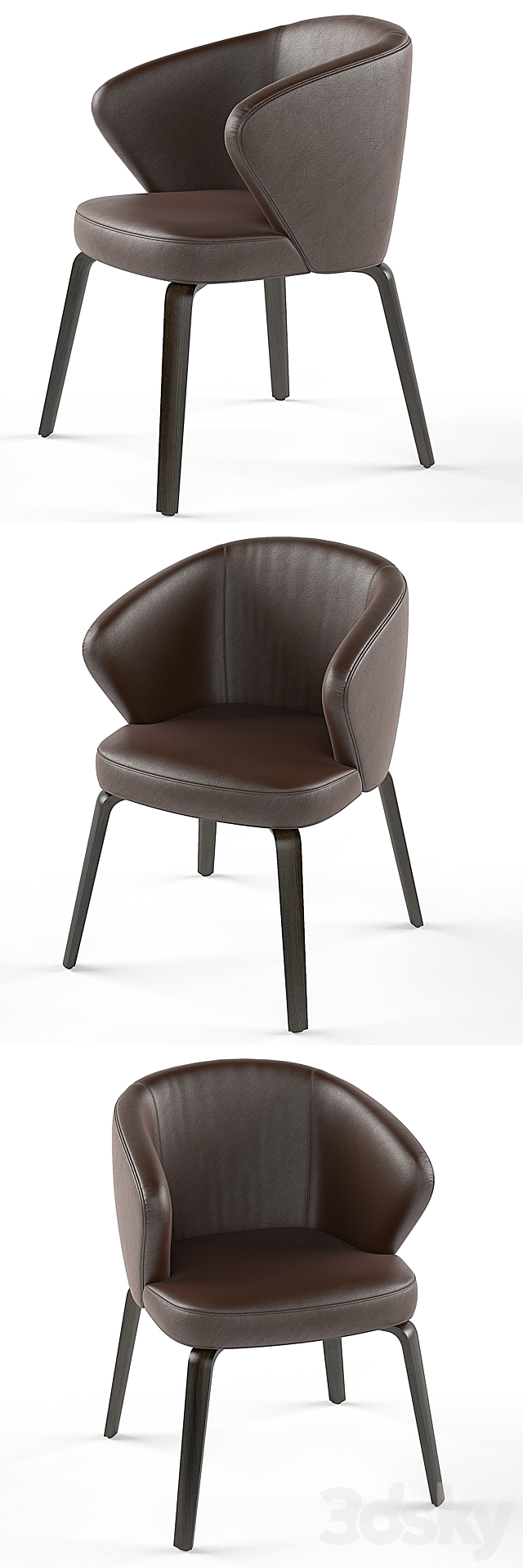 Mudi armchair and Pero round table set 3DSMax File - thumbnail 2