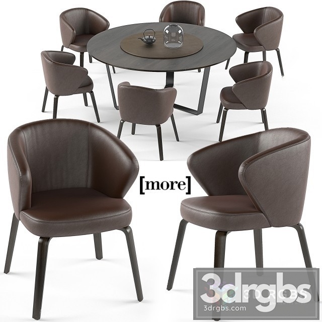 Mudi Armchair Pero Round Table Set 3dsmax Download - thumbnail 1