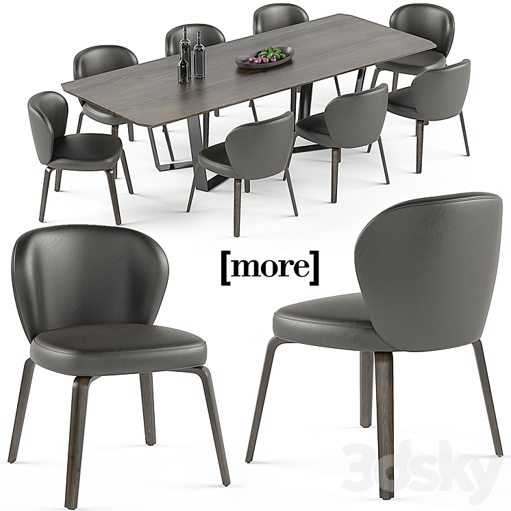 Mudi chair and Pero table set 3DS Max - thumbnail 1